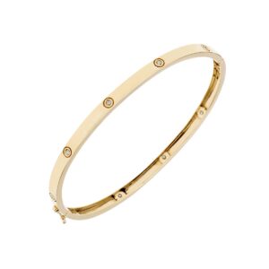 Bracelete Aura Ouro 18k e pedra de diamante